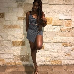 Striped Romper Skort